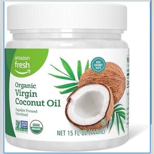 New Amazon Fresh, Organic Virgin Coconut Oil, 15 Fl Oz